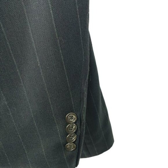 Oscar de‎ la Renta Pinstripe Blazer Jacket Men's Size 43L Dark Gray - Picture 4 of 8